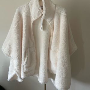 Calvin Klein Sherpa Poncho with Tag